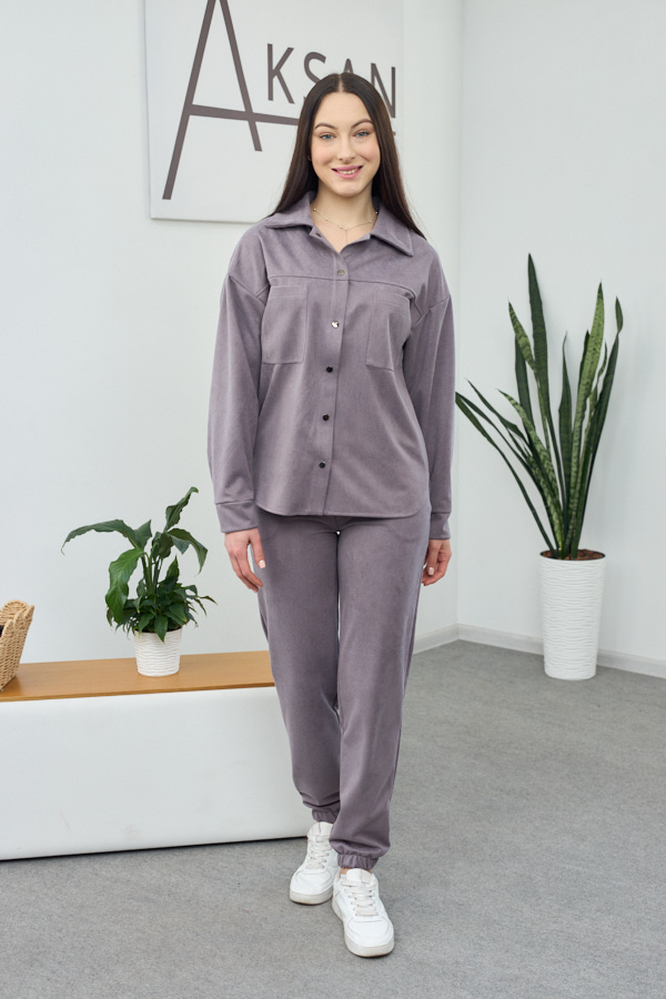 Костюм 26.2200 н Замш тонкий, колір Вугільний, 42(S), 44(М), 46(L)