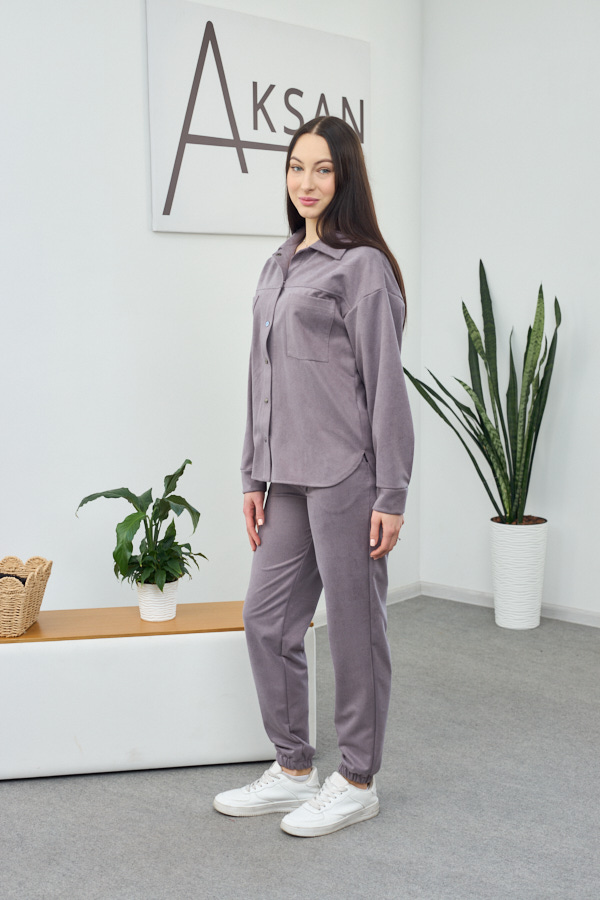 Костюм 26.2200 н Замш тонкий, колір Вугільний, 42(S), 44(М), 46(L)