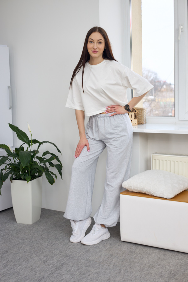 Штани 26.2914 н Трикотаж двухнитка, колір Меланж, 40(XS), 42(S), 44(М)