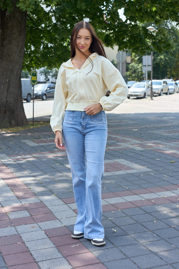 Кофта 26.3012 н Трикотаж двухнитка, колір Банановий, 40(XS), 42(S), 44(М)