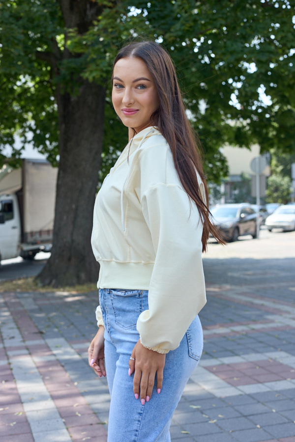 Кофта 26.3012 н Трикотаж двухнитка, колір Банановий, 40(XS), 42(S), 44(М)
