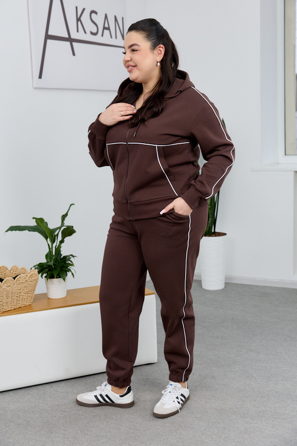 Костюм 26.2727 б Костюмна лакоста, колір Темний шоколад, 48(XL), 50(ХХL), 52(3XL)