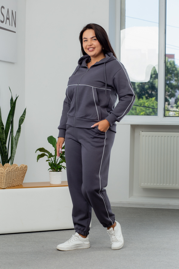 Костюм 26.2727 б Костюмна лакоста, колір Графіт, 48(XL), 50(ХХL), 52(3XL)