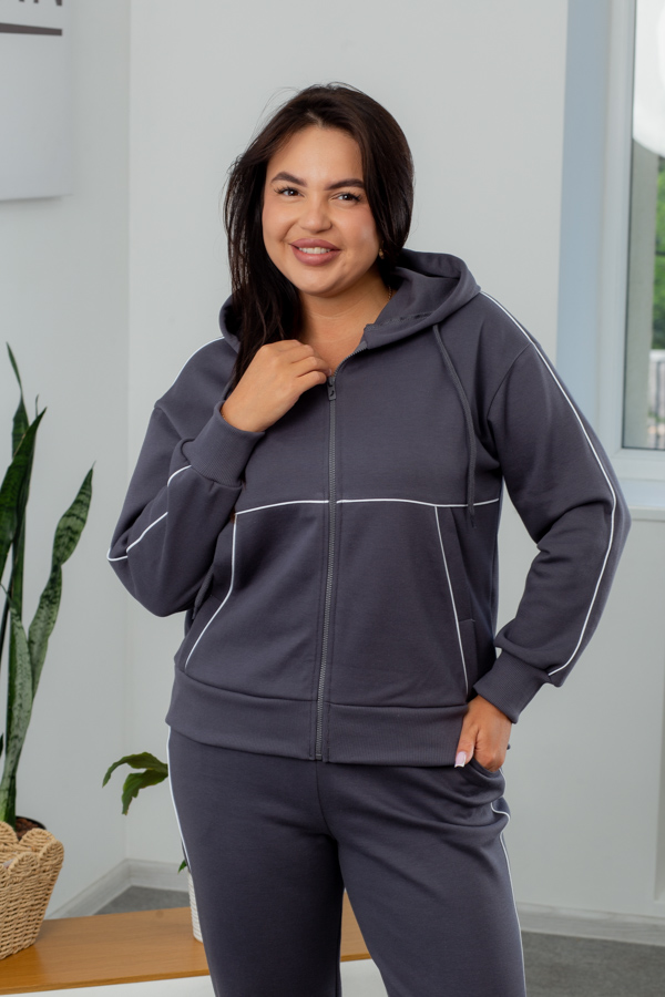 Костюм 26.2727 б Костюмна лакоста, колір Графіт, 48(XL), 50(ХХL), 52(3XL)