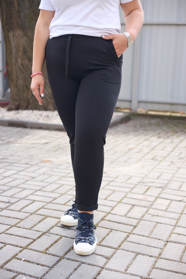 Штани 26.1530 б Трикотаж двухнитка, колір Чорний, 50(ХХL), 52(3XL), 54(4XL)
