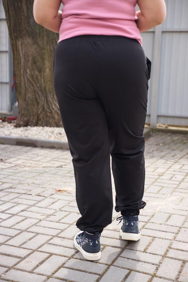 Штани 26.2730 б Трикотаж двухнитка, колір Чорний, 48(XL), 50(ХХL), 52(3XL)