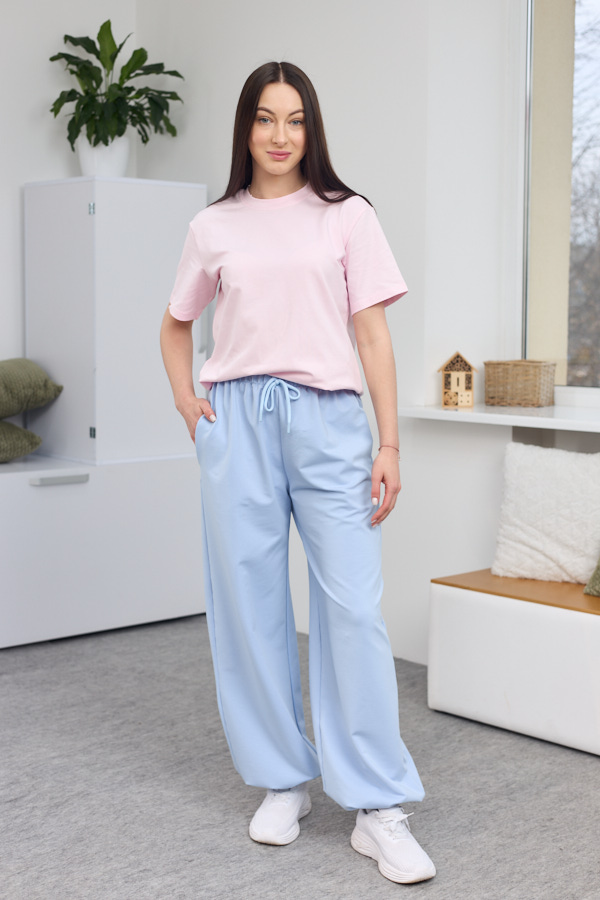 Штани 26.2914 н Трикотаж двухнитка, колір Блакитний, 40(XS), 42(S), 44(М)