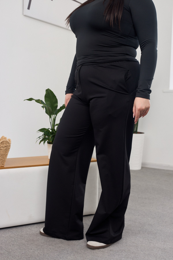 Штани 26.2589 б Трикотаж двухнитка, колір Чорний, 46(L), 48(XL), 50(ХХL)