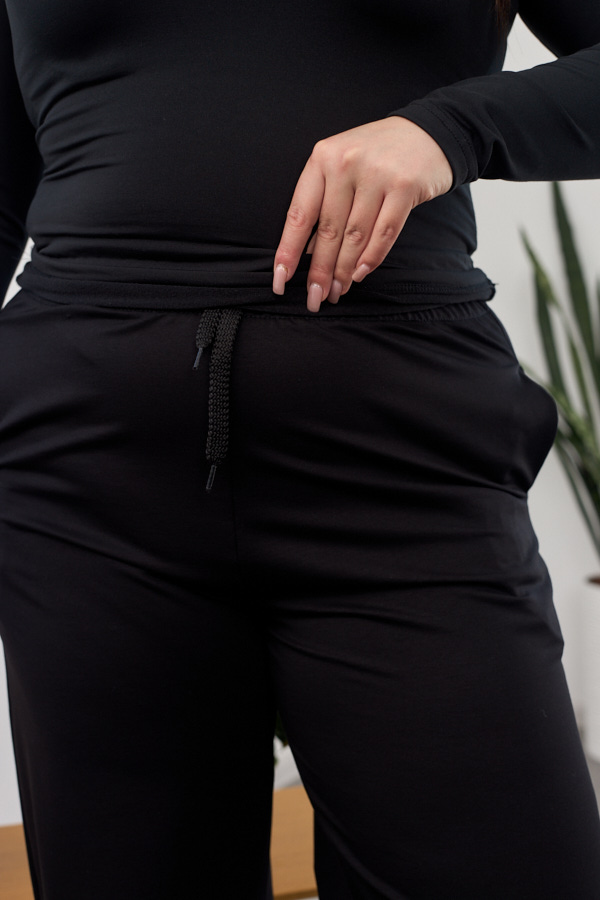 Штани 26.2589 б Трикотаж двухнитка, колір Чорний, 46(L), 48(XL), 50(ХХL)