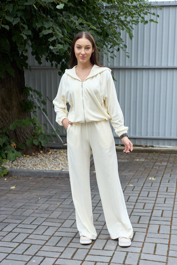 Костюм 26.3001 н Велюр котон, колір Ніжно лимонний , 40(XS), 42(S), 44(М)