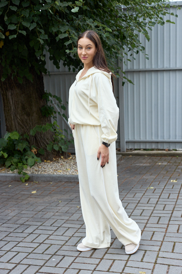 Костюм 26.3001 н Велюр котон, колір Ніжно лимонний , 40(XS), 42(S), 44(М)